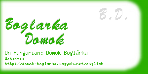 boglarka domok business card